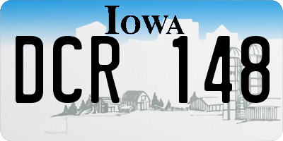 IA license plate DCR148
