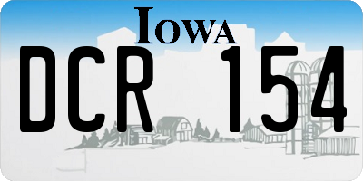 IA license plate DCR154