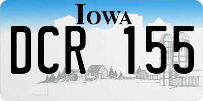 IA license plate DCR155