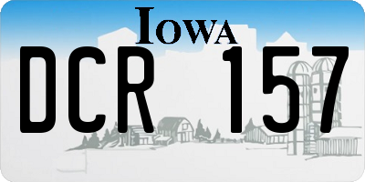 IA license plate DCR157