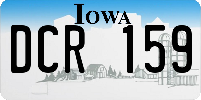 IA license plate DCR159