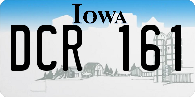 IA license plate DCR161