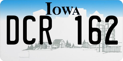 IA license plate DCR162