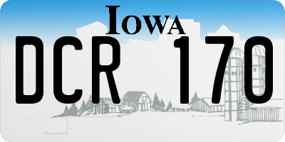 IA license plate DCR170