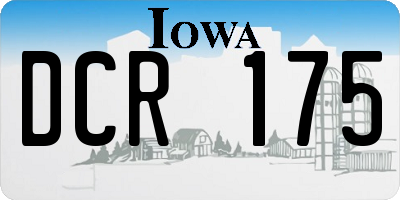 IA license plate DCR175