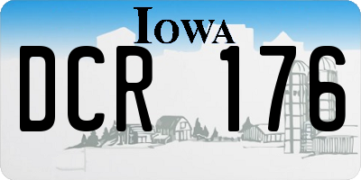 IA license plate DCR176
