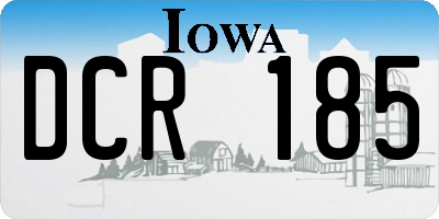 IA license plate DCR185