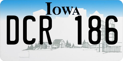 IA license plate DCR186