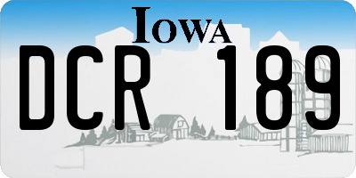 IA license plate DCR189