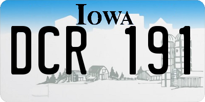 IA license plate DCR191