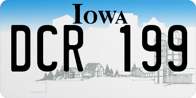 IA license plate DCR199