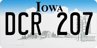 IA license plate DCR207