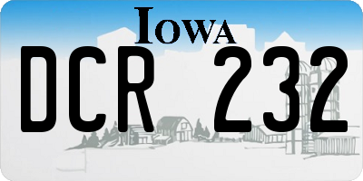 IA license plate DCR232