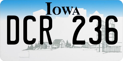 IA license plate DCR236