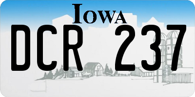 IA license plate DCR237