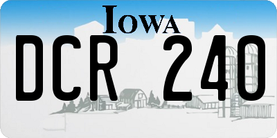 IA license plate DCR240
