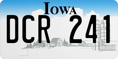 IA license plate DCR241
