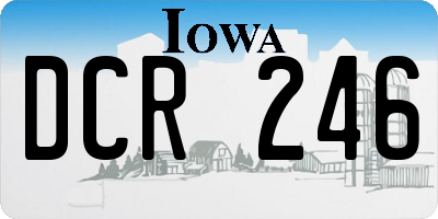 IA license plate DCR246