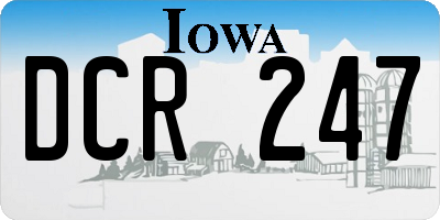 IA license plate DCR247