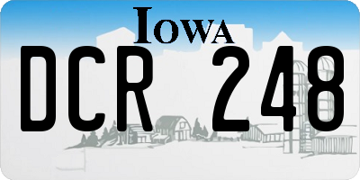 IA license plate DCR248