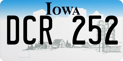 IA license plate DCR252