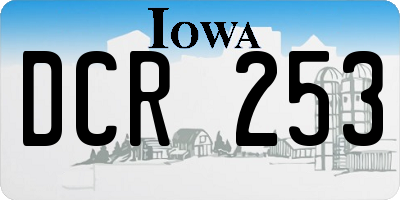 IA license plate DCR253