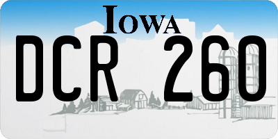 IA license plate DCR260