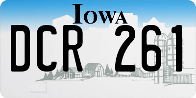 IA license plate DCR261