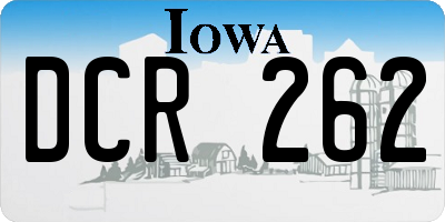 IA license plate DCR262