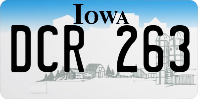 IA license plate DCR263