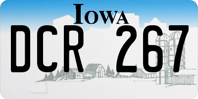 IA license plate DCR267