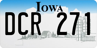 IA license plate DCR271