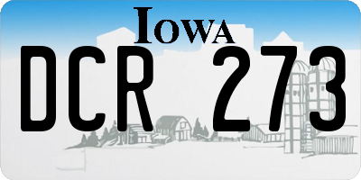 IA license plate DCR273
