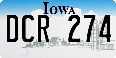 IA license plate DCR274