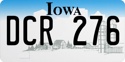 IA license plate DCR276