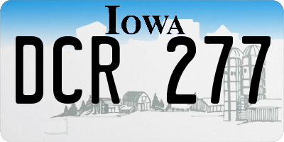 IA license plate DCR277