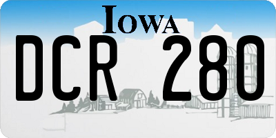 IA license plate DCR280