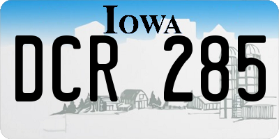 IA license plate DCR285