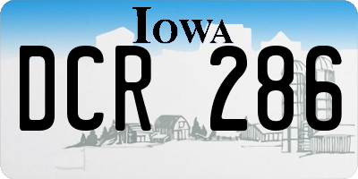 IA license plate DCR286