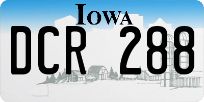 IA license plate DCR288