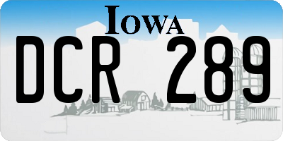 IA license plate DCR289
