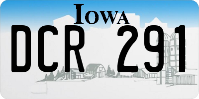 IA license plate DCR291
