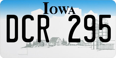 IA license plate DCR295