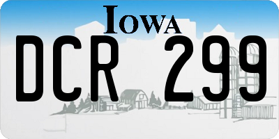 IA license plate DCR299