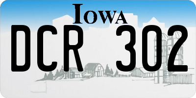 IA license plate DCR302