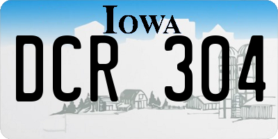 IA license plate DCR304