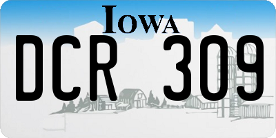 IA license plate DCR309