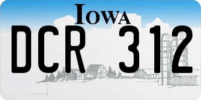 IA license plate DCR312