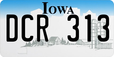 IA license plate DCR313