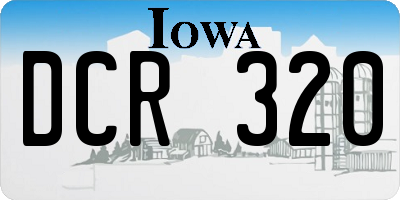 IA license plate DCR320